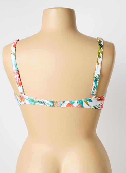 Sutien de costum de baie elasticitate sutien cupe întregi cu decolteu înalt alb LAGON BLEU femme