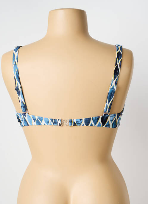 Sutien de costum de baie elasticitate sutien cupe întregi cu decolteu înalt albastru LAGON BLEU femme