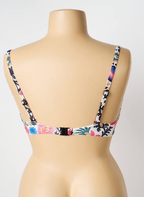 Sutien de costum de baie elasticitate sutien cupe întregi cu decolteu înalt alb LAGON BLEU femme