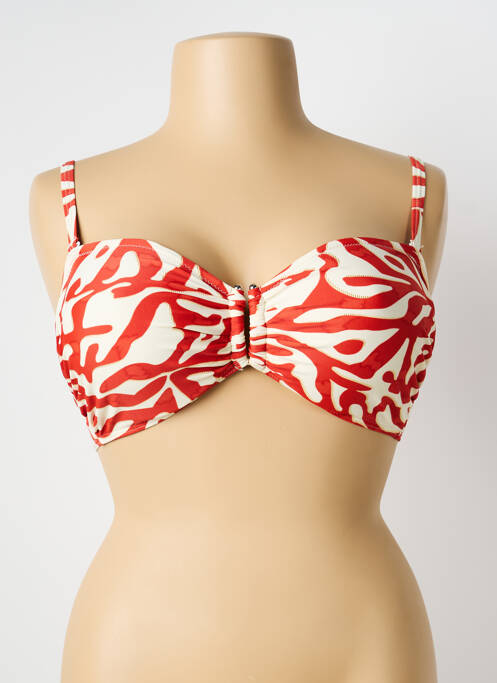 Sutien de costum de baie elasticitate top bentiță roșu LAGON BLEU femme