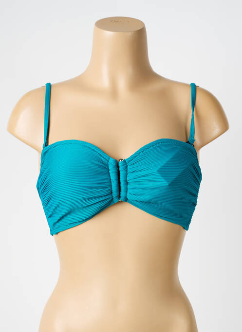 Sutien de costum de baie elasticitate top bentiță albastru deschis LAGON BLEU femme