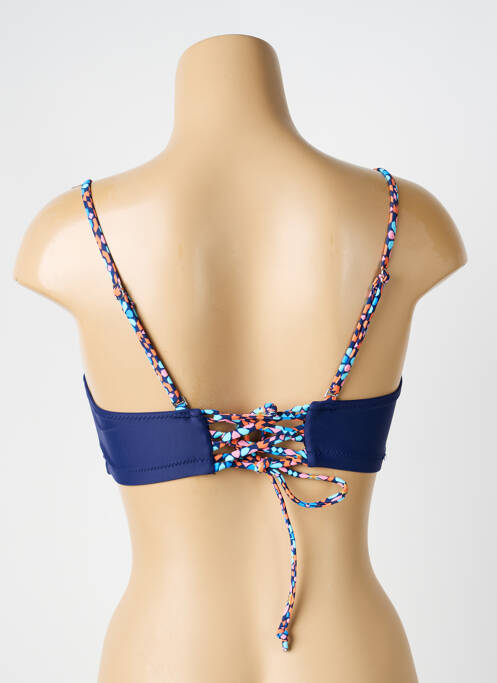 Sutien de costum de baie elasticitate sutien balconet cu decolteu înalt albastru RAE femme