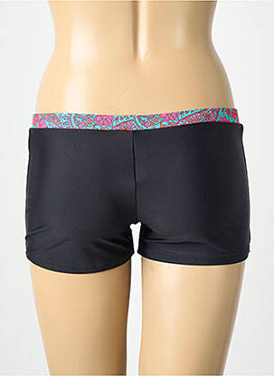 Chiloți de baie reversibil scurt negru LAGON BLEU femme