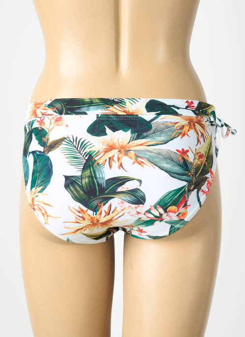 Chiloți de baie imprimeu fantezie chiloți alb LAGON BLEU femme