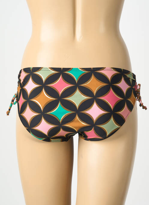 Chiloți de baie imprimeu fantezie bikini negru LAGON BLEU femme