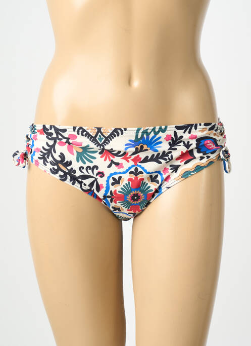 Chiloți de baie imprimeu fantezie chiloți bej LAGON BLEU femme