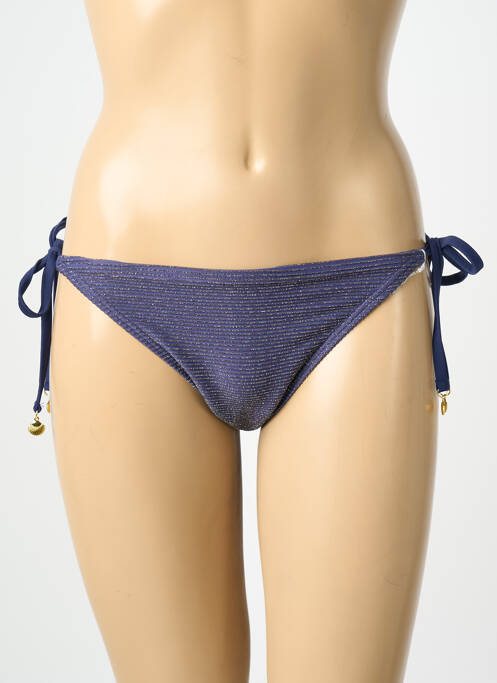 Chiloți de baie elasticitate bikini albastru LAGON BLEU femme