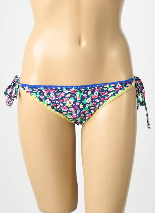 Chiloți de baie imprimeu fantezie bikini albastru INOO femme