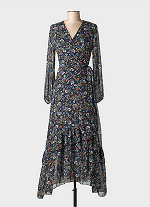 Rochie lungă mâneci lungi mâneci lungi albastru MOLLY BRACKEN femeie