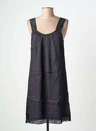 Rochie midi croială fluidă fără mâneci negru CREAM femme