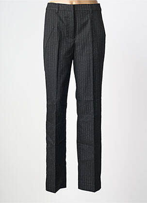 Pantalon drept țesătură crep talie înaltă negru CREAM femeie