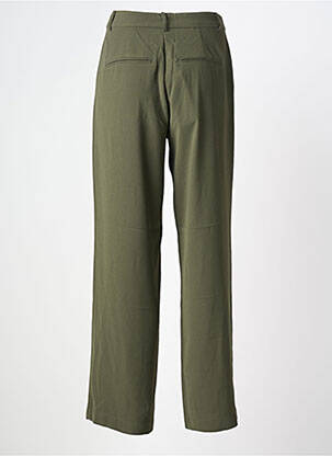 Pantalon drept țesătură crep mărime normală verde CREAM femeie