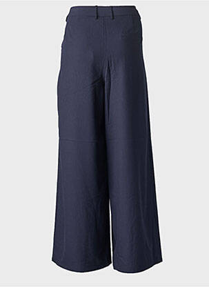 Pantalon larg țesătură crep talie joasă albastru MOLLY BRACKEN femeie