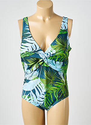 Costum de baie dintr-o singură piesă imprimeu fantezie verde LAGON BLEU femeie