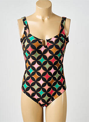 Costum de baie dintr-o singură piesă imprimeu fantezie negru LAGON BLEU femme