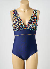 Costum de baie dintr-o singură piesă imprimeu fantezie albastru LAGON BLEU femme