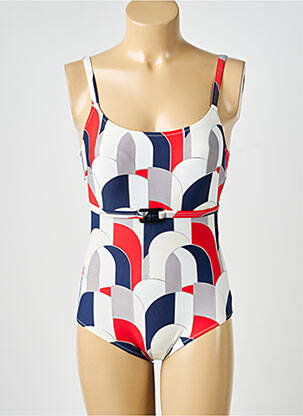 Costum de baie dintr-o singură piesă imprimeu fantezie albastru LAGON BLEU femme