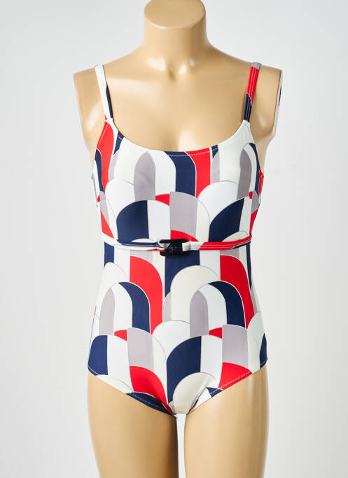 Costum de baie dintr-o singură piesă imprimeu fantezie albastru LAGON BLEU femme