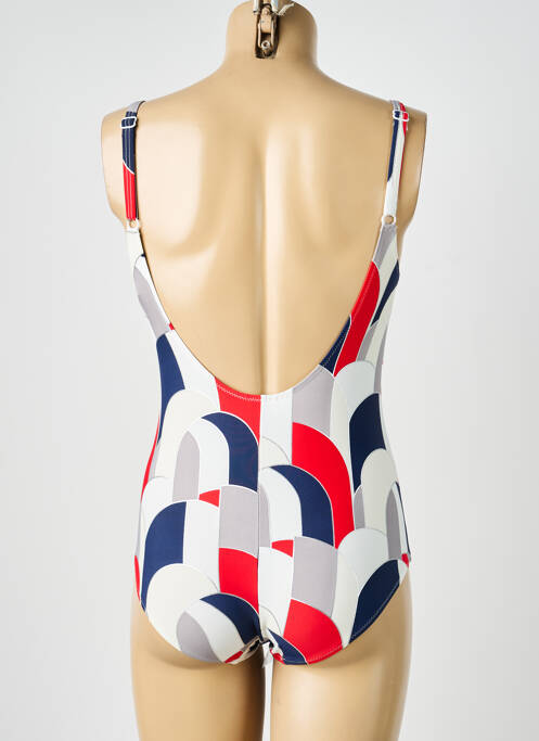 Costum de baie dintr-o singură piesă imprimeu fantezie albastru LAGON BLEU femme