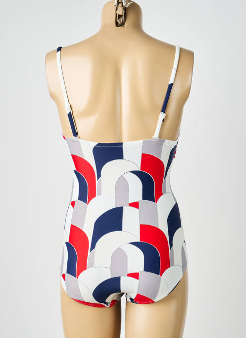 Costum de baie dintr-o singură piesă imprimeu fantezie albastru LAGON BLEU femme