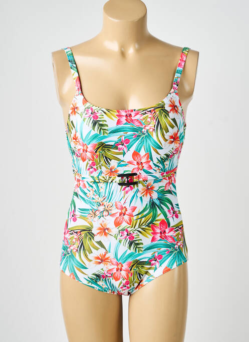 Costum de baie dintr-o singură piesă alb LAGON BLEU femme