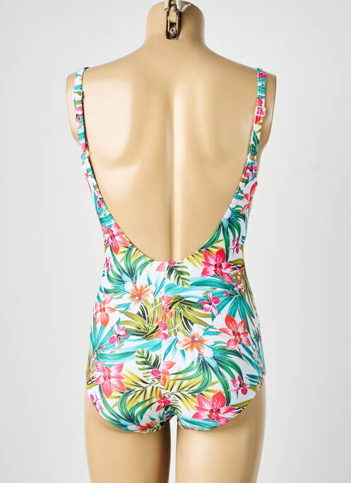 Costum de baie dintr-o singură piesă alb LAGON BLEU femme