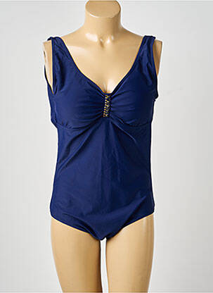 Costum de baie dintr-o singură piesă imprimeu fantezie top sutien modelat albastru KATIA femme