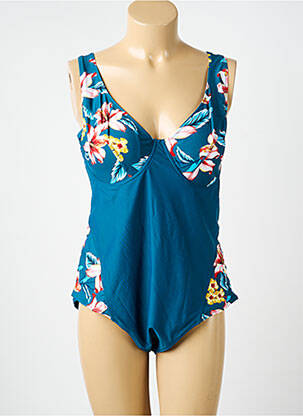 Costum de baie dintr-o singură piesă efect material satinat top sutien modelat verde NEUFRED femeie