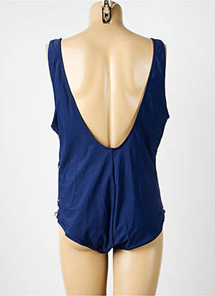 Costum de baie dintr-o singură piesă efect material satinat top sutien modelat albastru NEUFRED femeie