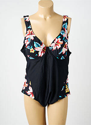 Costum de baie dintr-o singură piesă efect material satinat top sutien modelat negru NEUFRED femme