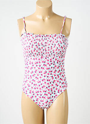 Costum de baie dintr-o singură piesă efect material satinat top sutien modelat roz MERMAID femme