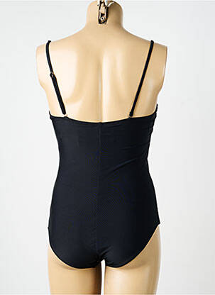 Costum de baie dintr-o singură piesă efect material satinat top sutien modelat negru VERY ZEN femeie