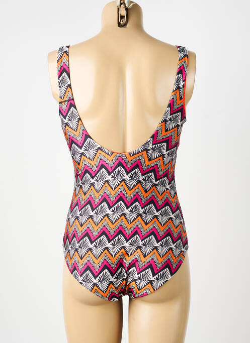 Costum de baie dintr-o singură piesă efect material satinat top sutien modelat portocaliu VIOLETTA femme