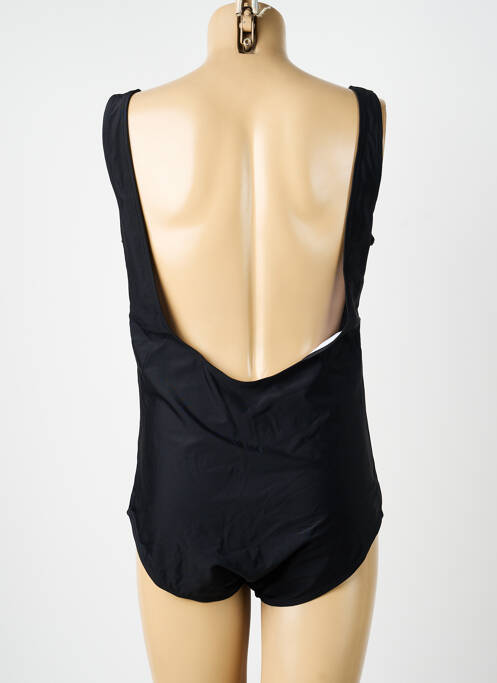 Costum de baie dintr-o singură piesă efect material satinat top sutien modelat negru KATIA femme