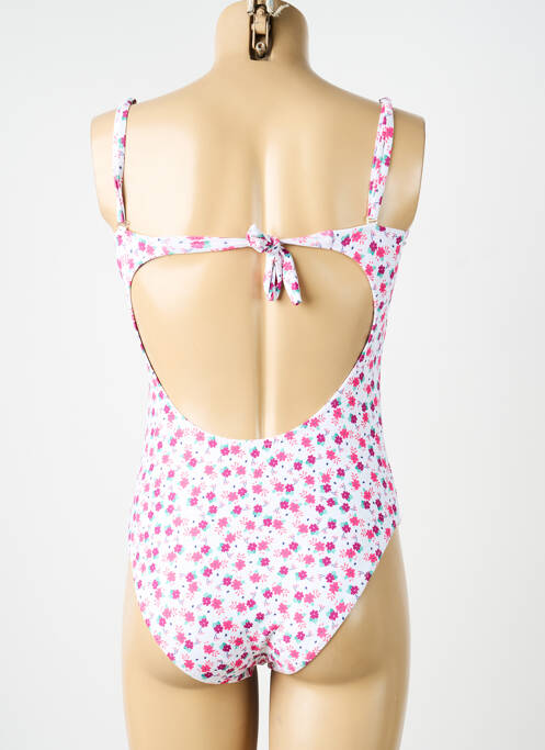 Costum de baie dintr-o singură piesă efect material satinat top sutien modelat roz MERMAID femme