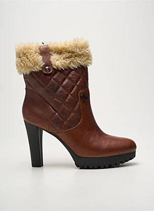 Botine/ghete material neted toc înalt de 10cm și mai mult maro ARMANI femme