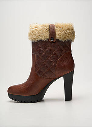 Botine/ghete material neted toc înalt de 10cm și mai mult maro ARMANI femeie