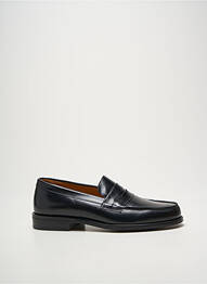Mocasini țesătură satinată toc mic negru PACO MILAN homme