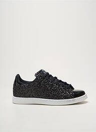 Adidași țesătură țesătură cu sclipici toc plat până la 3 cm negru VICTORIA femeie