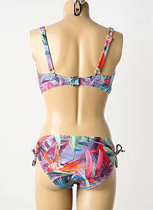 Costum de baie din două piese elasticitate sutien cu susținere înaltă și burete detașabil roșu LAGON BLEU femeie