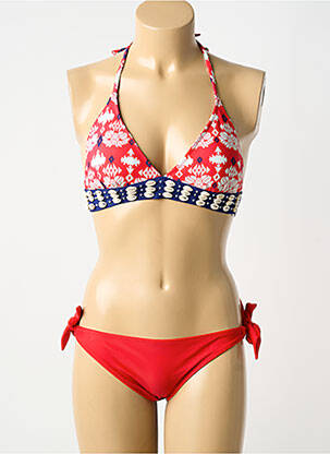 Costum de baie din două piese elasticitate sutien cu susținere înaltă și burete detașabil roșu VERY ZEN femeie
