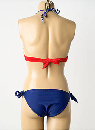 Costum de baie din două piese elasticitate sutien cu susținere înaltă și burete detașabil albastru VERY ZEN femeie