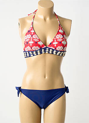 Costum de baie din două piese elasticitate sutien cu susținere înaltă și burete detașabil albastru VERY ZEN femeie