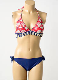 Costum de baie din două piese elasticitate sutien cu susținere înaltă și burete detașabil albastru VERY ZEN femme