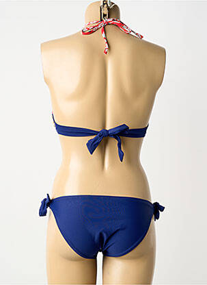 Costum de baie din două piese elasticitate sutien cu susținere înaltă și burete detașabil albastru VERY ZEN femeie