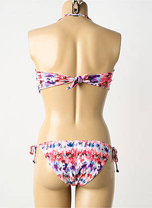 Costum de baie din două piese elasticitate sutien cu susținere înaltă și burete detașabil roz POWER FLOWER femeie