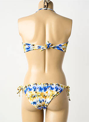 Costum de baie din două piese elasticitate sutien cu susținere înaltă și burete detașabil galben POWER FLOWER femeie