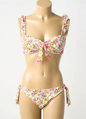 Costum de baie din două piese elasticitate sutien cu susținere înaltă și burete detașabil bej SWEET SECRET femme