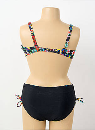 Costum de baie din două piese elasticitate sutien cu susținere înaltă și burete detașabil negru KATIA femeie