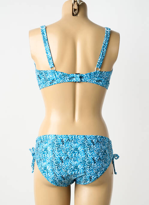 Costum de baie din două piese elasticitate sutien cu susținere înaltă și burete detașabil albastru LAGON BLEU femme